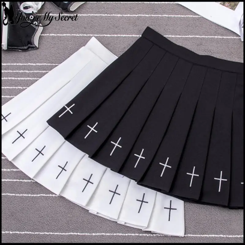 Черная юбка с готическим узором в виде крестов, мини-юбка в стиле Y2K, уличная мода, панк-стиль, женская юбка для весны и лета, плиссированная юбка
Черная юбка с готическим узором в виде крестов, мини-юбка в стиле Y2K, уличная мода, панк-стиль, женская юбка для весны и лета, плиссированная юбка
