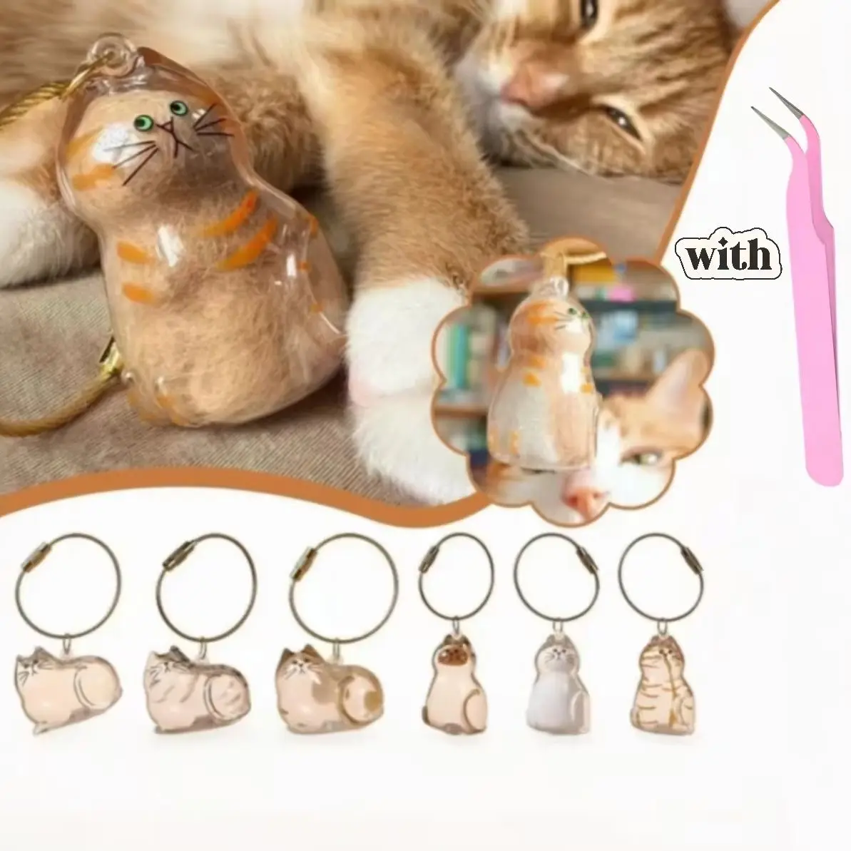 G26 Cat Fur Memorial Charm Resin Keepsake Capsule for Pet Hair Portable Keychain Pendant for Hair Rainbow Bridge Pendant
G26 Cat Fur Memorial Charm Resin Keepsake Capsule for Pet Hair Portable Keychain Pendant for Hair Rainbow Bridge Pendant