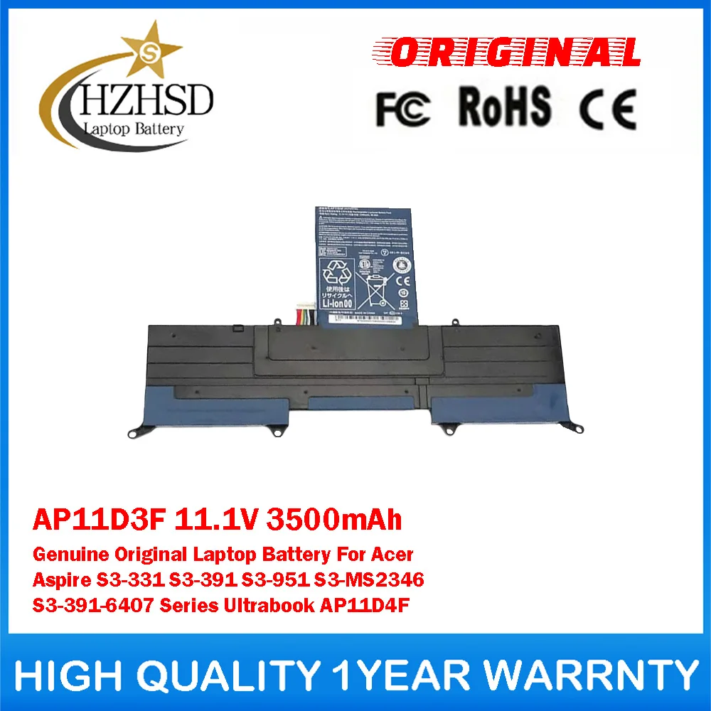AP11D3F 11.1V 3500mAh Genuine Original Laptop Battery For Acer Aspire S3-331 S3-391 S3-951 S3-MS2346 S3-391-6407 Series AP11D4F
AP11D3F 11.1V 3500mAh Genuine Original Laptop Battery For Acer Aspire S3-331 S3-391 S3-951 S3-MS2346 S3-391-6407 Series AP11D4F