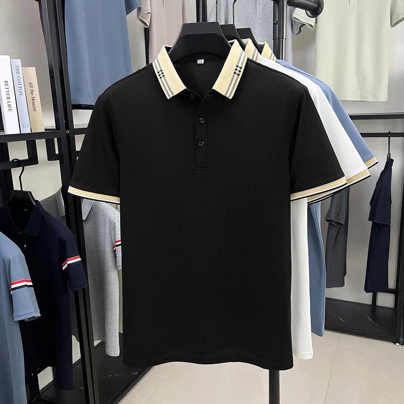 High Quality Brand Men's Polo Shirt Summer Business Casual Ice Silk Short Sleeved T-shirt Tops Korean Lapel T-shirt
High Quality Brand Men's Polo Shirt Summer Business Casual Ice Silk Short Sleeved T-shirt Tops Korean Lapel T-shirt