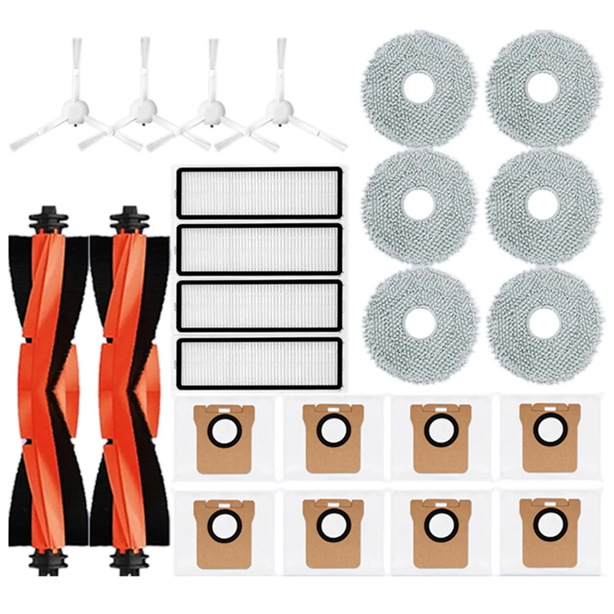 24PCS Replacement Parts for Xiaomi Robot Vacuum X20 + / X20 Plus Vacuum Main Side Brush Hepa Filter Mop Cloth Dust Bag
24PCS Replacement Parts for Xiaomi Robot Vacuum X20 + / X20 Plus Vacuum Main Side Brush Hepa Filter Mop Cloth Dust Bag