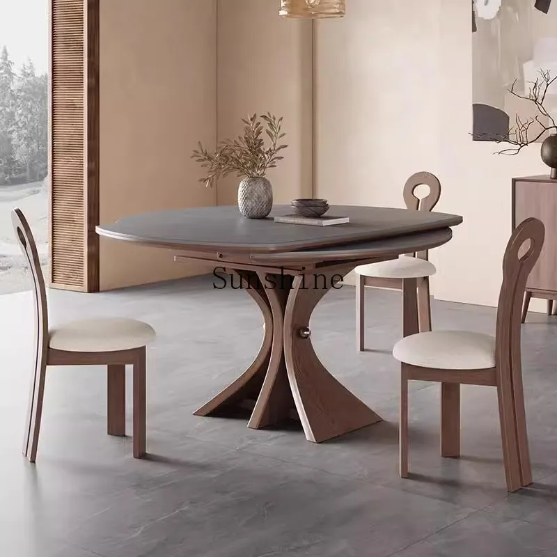American solid wood telescopic folding dining table variable round small apartment household
American solid wood telescopic folding dining table variable round small apartment household