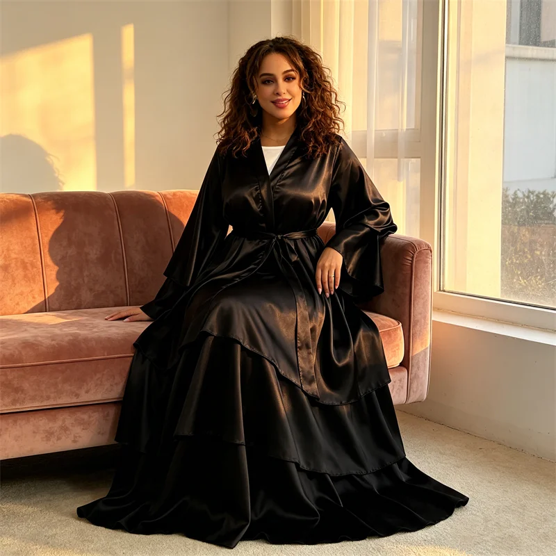 Dubai Open Abaya Satin Ruffle Layer Long Robe Women Muslim Dress Turkey Kaftan Ramadan Eid Kimono Cardigan Kebaya Islam Jalabiya
Dubai Open Abaya Satin Ruffle Layer Long Robe Women Muslim Dress Turkey Kaftan Ramadan Eid Kimono Cardigan Kebaya Islam Jalabiya