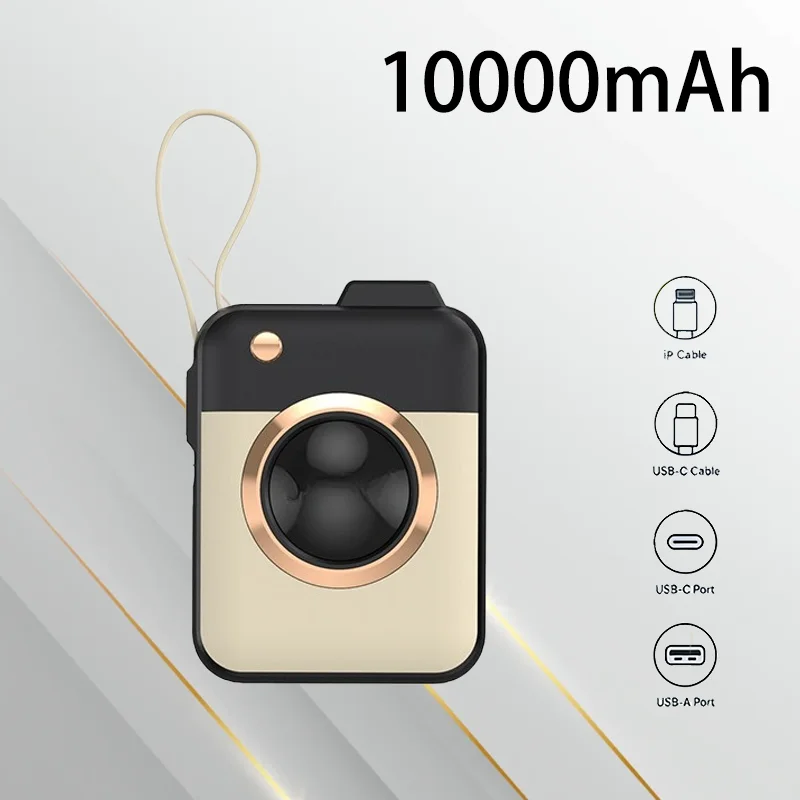 10000mAh Mini Power Bank Built in Cable Portable Fast Charging External Battery Gift For Mobile Phones Daily Travel Use
10000mAh Mini Power Bank Built in Cable Portable Fast Charging External Battery Gift For Mobile Phones Daily Travel Use