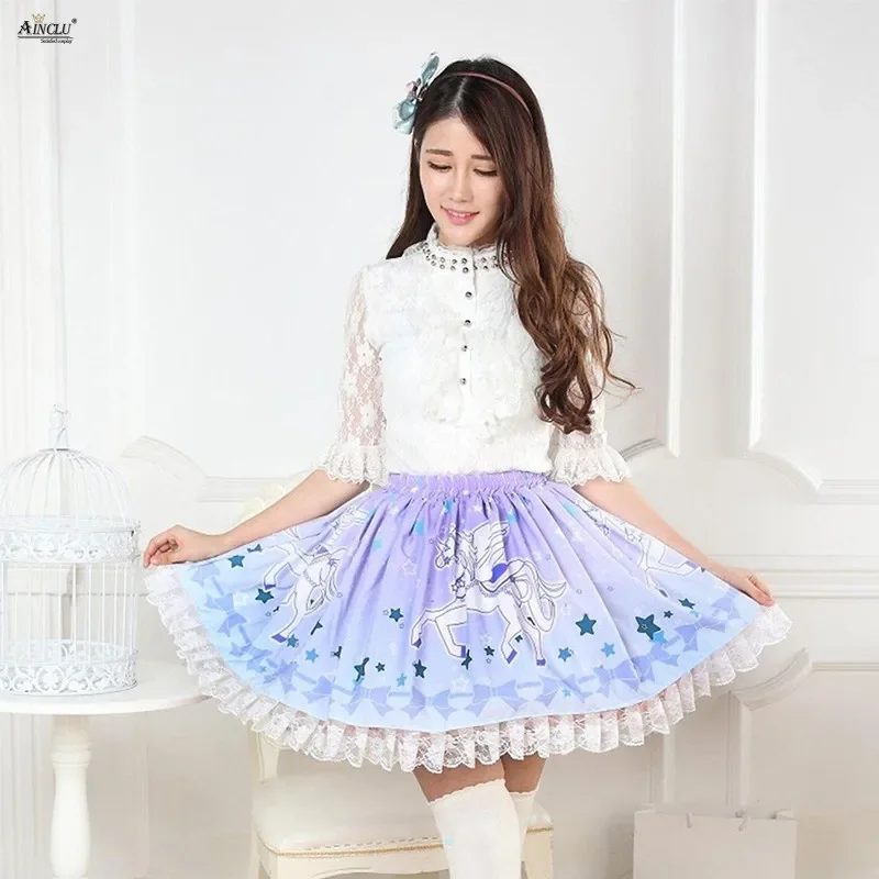Sweet Star Horses Printed Womens Lolita Skirts Purple Polyester Lace Cosplay Puff Skirts Party Club
Sweet Star Horses Printed Womens Lolita Skirts Purple Polyester Lace Cosplay Puff Skirts Party Club