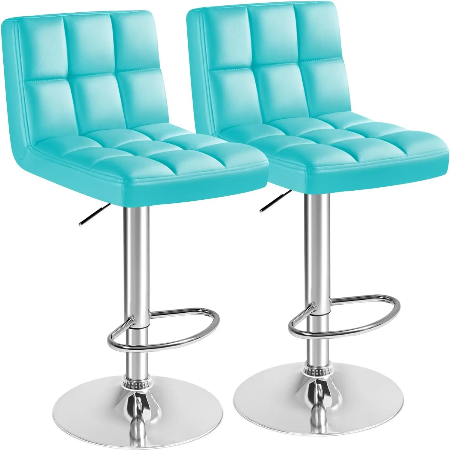 Bar Stools Modern Pu Leather Swivel Adjustable Hydraulic Bar Stool Square Counter Height Stool Set of 2 (Blue)
Bar Stools Modern Pu Leather Swivel Adjustable Hydraulic Bar Stool Square Counter Height Stool Set of 2 (Blue)