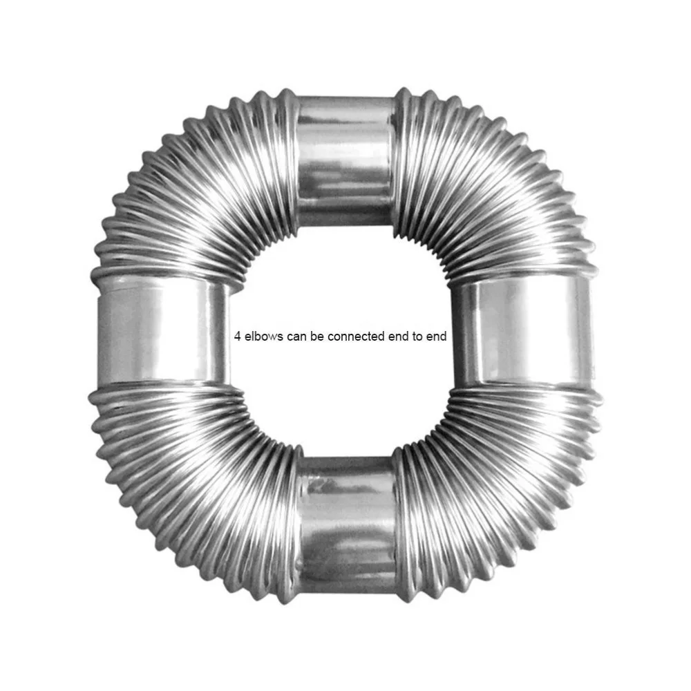Durable Stainless Steel Elbow Pipe 90 Degree Extension Tube Chimney Flue Silver Exhaust Pipe Outdoor Use
Durable Stainless Steel Elbow Pipe 90 Degree Extension Tube Chimney Flue Silver Exhaust Pipe Outdoor Use