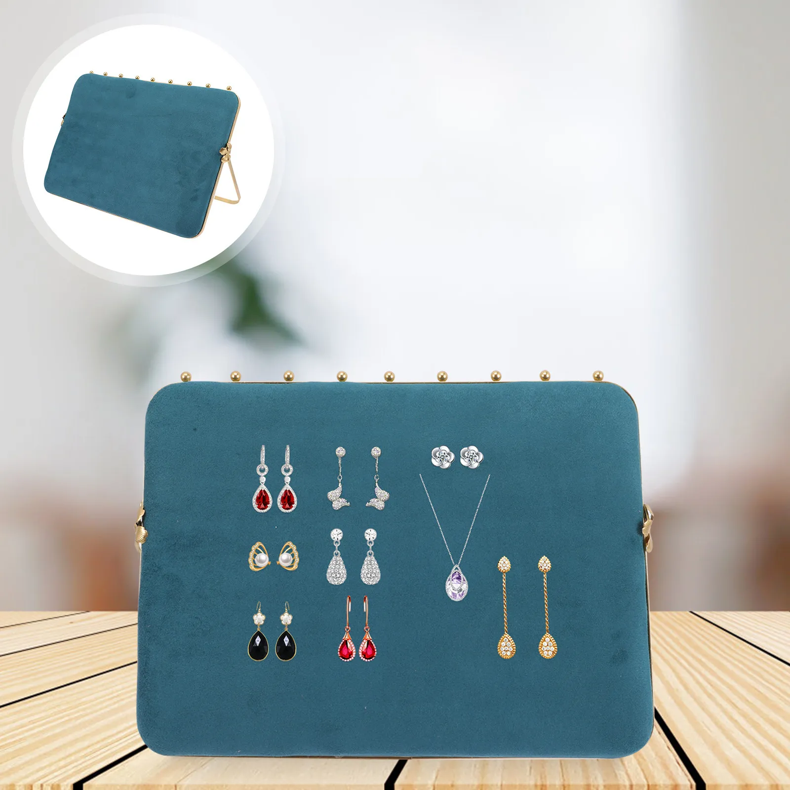 Elegant Jewelry Display Rack Velour Alloy Sponge Material Space Saving Lightweight Earring Necklace Holder Organizer for Dresser
Elegant Jewelry Display Rack Velour Alloy Sponge Material Space Saving Lightweight Earring Necklace Holder Organizer for Dresser