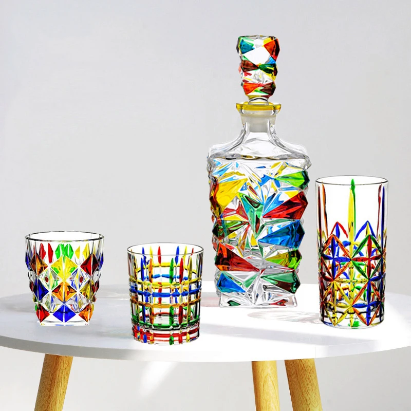 Wine Goblet with Wooden Saucer, Luxury Fruit Plate, Colorful Braided Grid, Square Tumbler, Bar Drinkware, Whiskey Glass Cup
Wine Goblet with Wooden Saucer, Luxury Fruit Plate, Colorful Braided Grid, Square Tumbler, Bar Drinkware, Whiskey Glass Cup