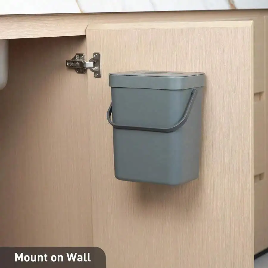 Wall Mounted Kitchen Trash Can With Lid 3L Food Waste Caddy For Efficient Disposal
Wall Mounted Kitchen Trash Can With Lid 3L Food Waste Caddy For Efficient Disposal