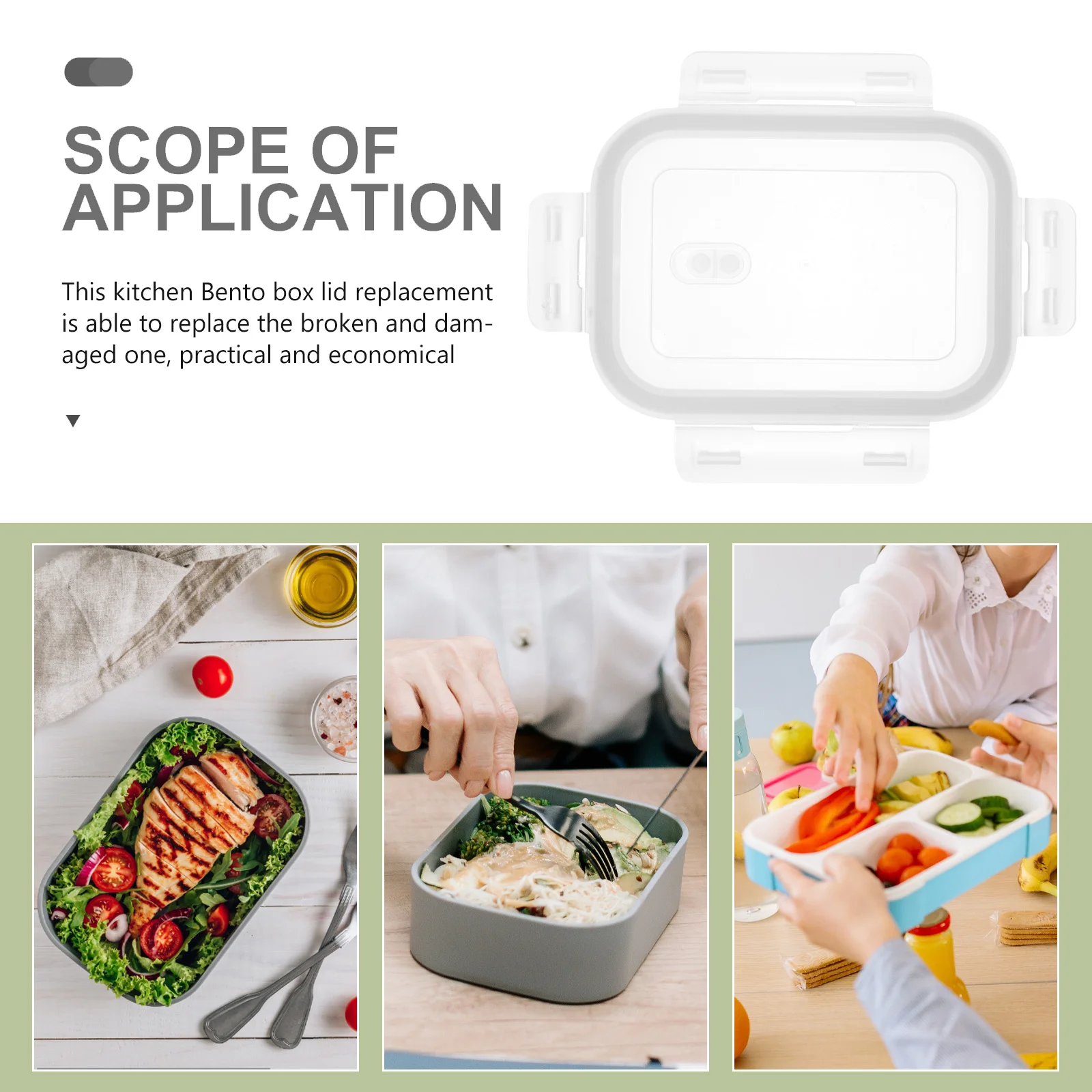 Reusable Bento Box Sealing Cover Leak Proof Lunch Box Lid Fresh Food Container Accessory Lightweight Compact Design Home Kitchen
Reusable Bento Box Sealing Cover Leak Proof Lunch Box Lid Fresh Food Container Accessory Lightweight Compact Design Home Kitchen