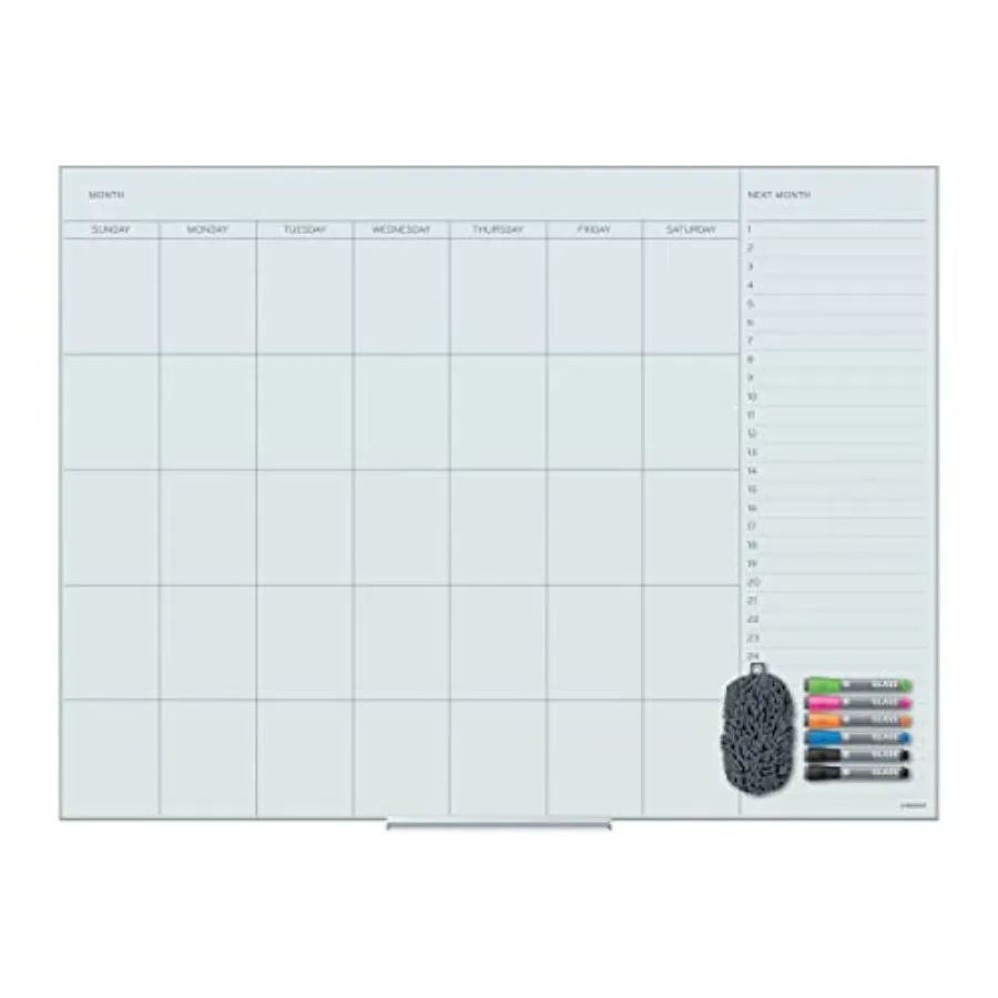 Floating Dry Erase Calendar White Board Office Supplies Non-Magnetic with Eraser Markers 18" Tray 4mm 36" x 48"
Floating Dry Erase Calendar White Board Office Supplies Non-Magnetic with Eraser Markers 18" Tray 4mm 36" x 48"