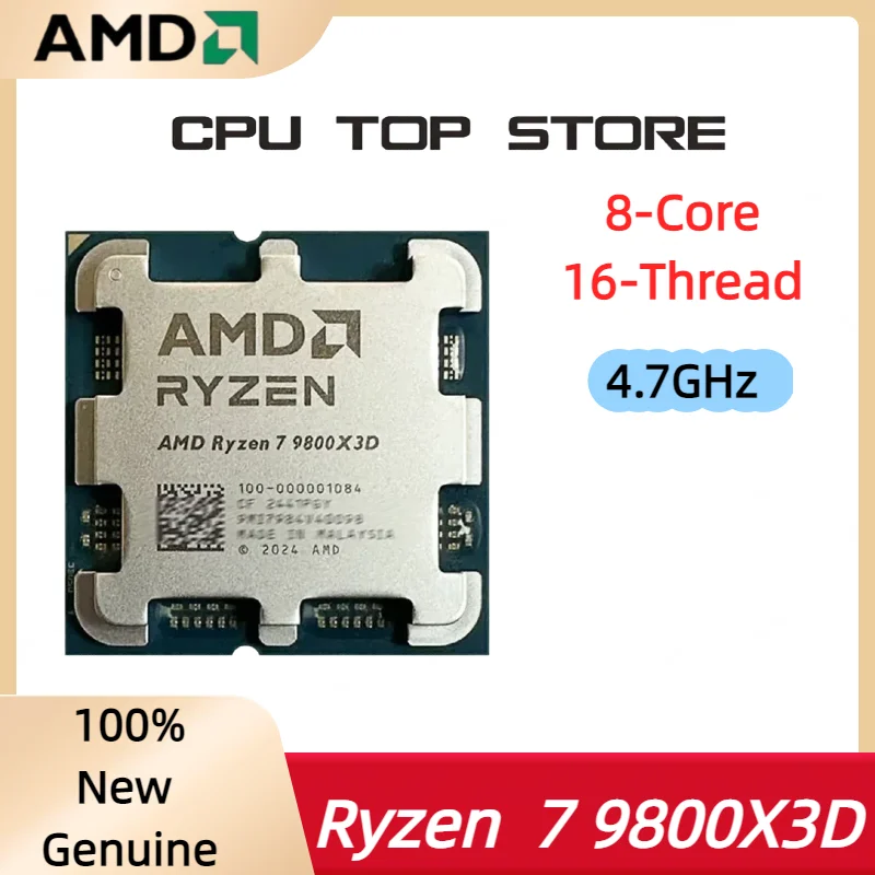 AMD Ryzen 7 9800X3D 8-Core 16-Thread 4.7GHz R7 9800X3D DDR5 Socket AM5 4NM L3=96M Processor 120W In Stock
AMD Ryzen 7 9800X3D 8-Core 16-Thread 4.7GHz R7 9800X3D DDR5 Socket AM5 4NM L3=96M Processor 120W In Stock