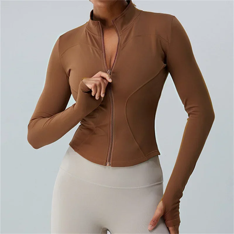 Athletic Sport Thumb Shirts Women Zipper Long Sleeved Fitness Yoga Coat Sports Slim Waist Running Gym Jacket Workout Suit
Athletic Sport Thumb Shirts Women Zipper Long Sleeved Fitness Yoga Coat Sports Slim Waist Running Gym Jacket Workout Suit
