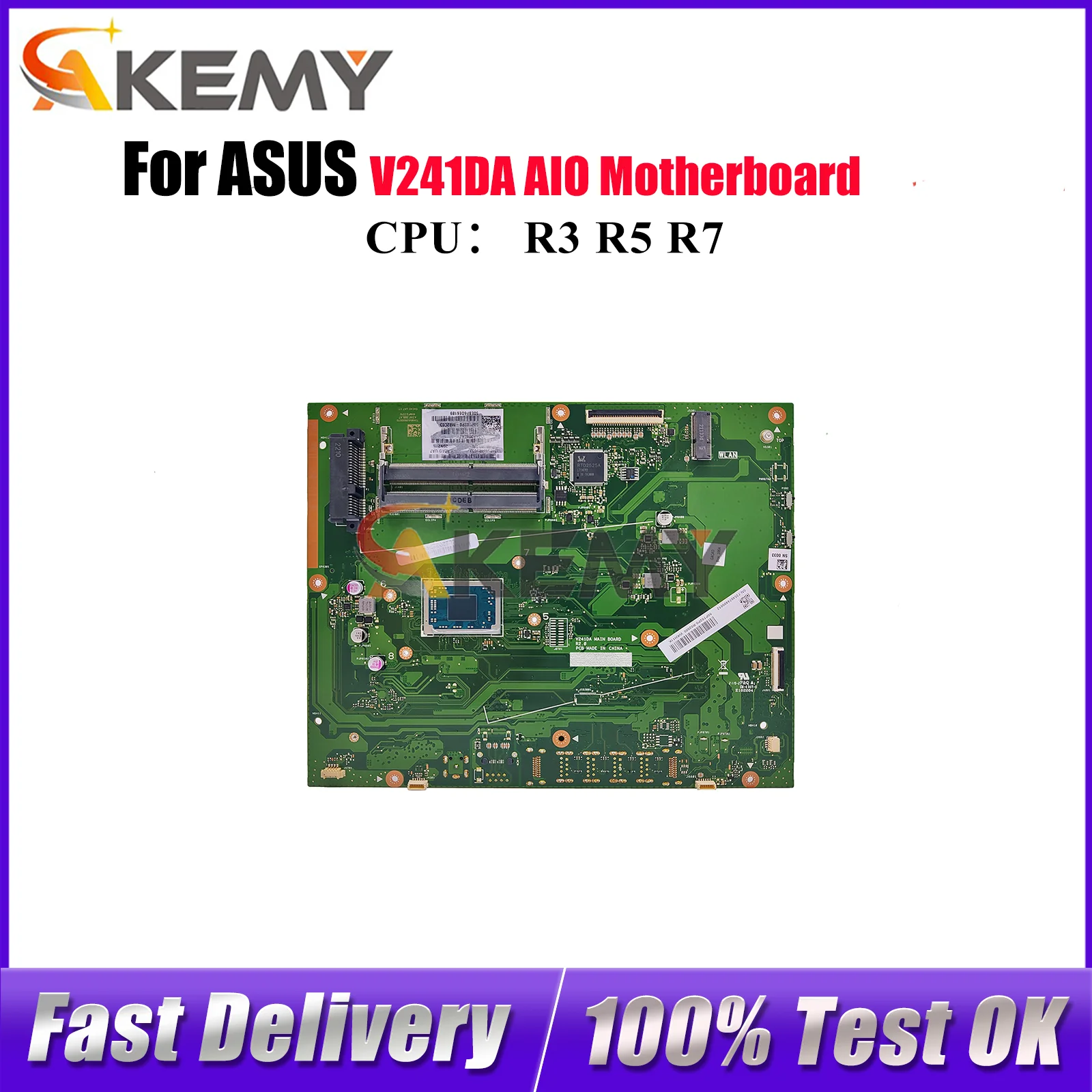 V241DA Motherboard For ASUS Vivo AiO V241DA V241D Mainboard With R3 R5 R7 CPU 100% tests OK fast shipping High quality
V241DA Motherboard For ASUS Vivo AiO V241DA V241D Mainboard With R3 R5 R7 CPU 100% tests OK fast shipping High quality