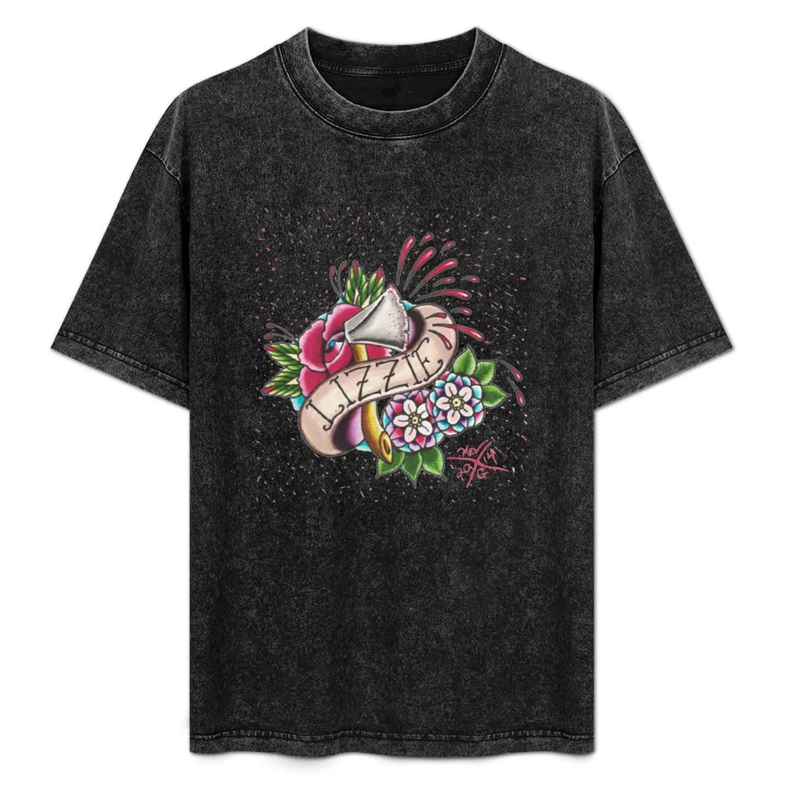 LIZZIE BORDEN redux - Art By Kev G T-Shirt Holiday Casual Short Sleeve Top
LIZZIE BORDEN redux - Art By Kev G T-Shirt Holiday Casual Short Sleeve Top