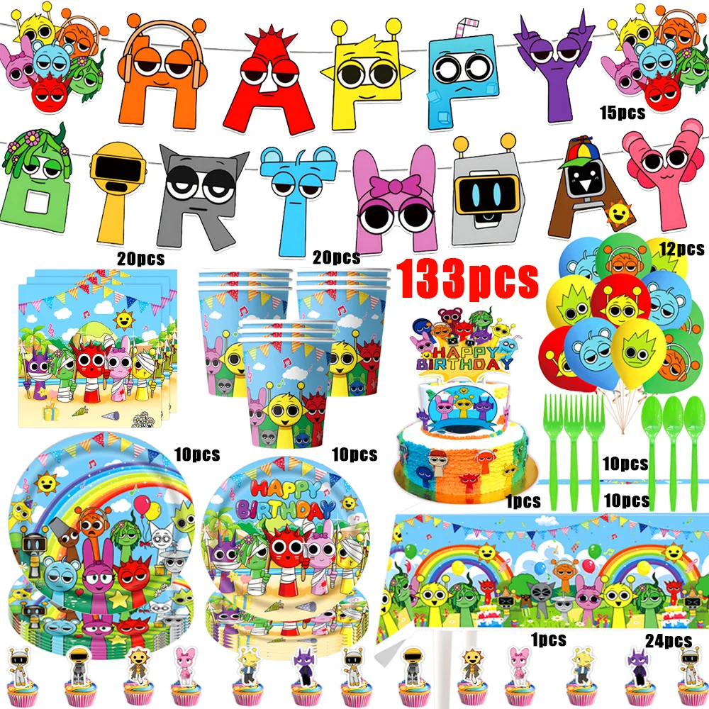 Hot Game-Incredibox Sprunki Birthday Party Decoration Tableware Set Plates Napkin Cake Balloon Topper Kid Sprunki Party Supplies
Hot Game-Incredibox Sprunki Birthday Party Decoration Tableware Set Plates Napkin Cake Balloon Topper Kid Sprunki Party Supplies