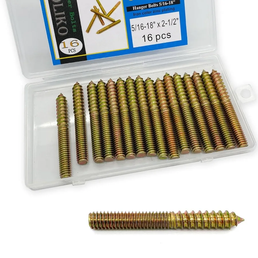 16 Pack 5 1618 x 21 2 Ih Hanger Bolts 5 1618" Double ed Bolts 5 16 Wood Dowel Screw SelfTapping Screw Hanger Bolts for Furnitur
16 Pack 5 1618 x 21 2 Ih Hanger Bolts 5 1618" Double ed Bolts 5 16 Wood Dowel Screw SelfTapping Screw Hanger Bolts for Furnitur