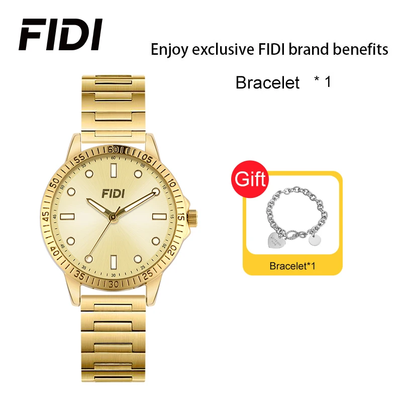 FIDI Fashion Female Quartz Ladies Watches Luxury Gold Wrist Watch for Women Gifts Bracelet FD119
FIDI Fashion Female Quartz Ladies Watches Luxury Gold Wrist Watch for Women Gifts Bracelet FD119