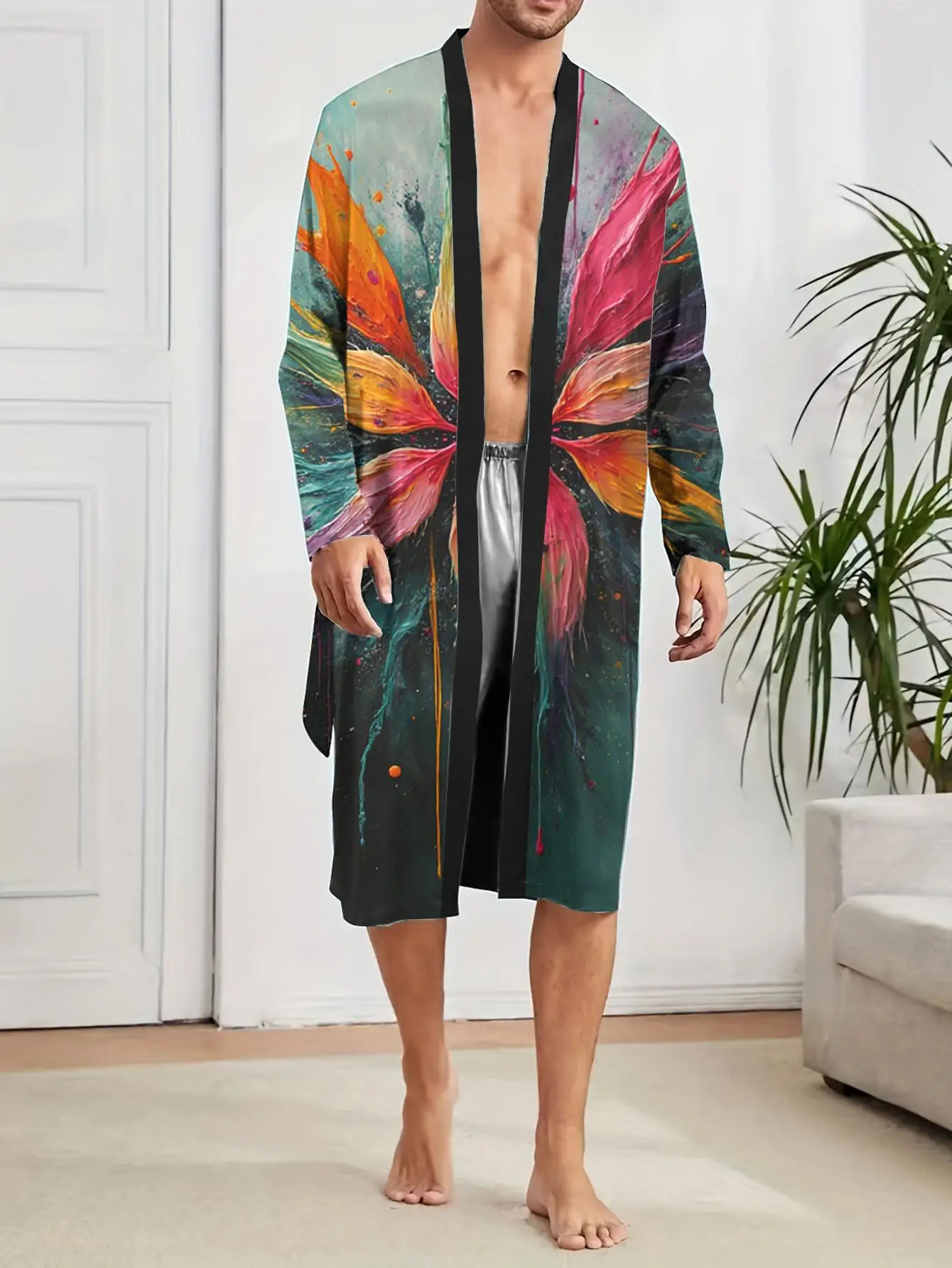 1pc Men's Robes 2026 Spring/Summer Sleepwear Nightie for Men Polyester Men's Bathrobe Graphic 3D Printed Robe for Man Bathrobe M
1pc Men's Robes 2026 Spring/Summer Sleepwear Nightie for Men Polyester Men's Bathrobe Graphic 3D Printed Robe for Man Bathrobe M