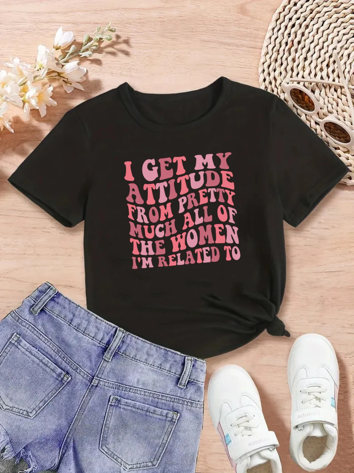 I Get My Attitude From Pretty Much All Of The Women I Am Related To Letter Printed T Shirt Girls Kawaii Kids Clothes
I Get My Attitude From Pretty Much All Of The Women I Am Related To Letter Printed T Shirt Girls Kawaii Kids Clothes