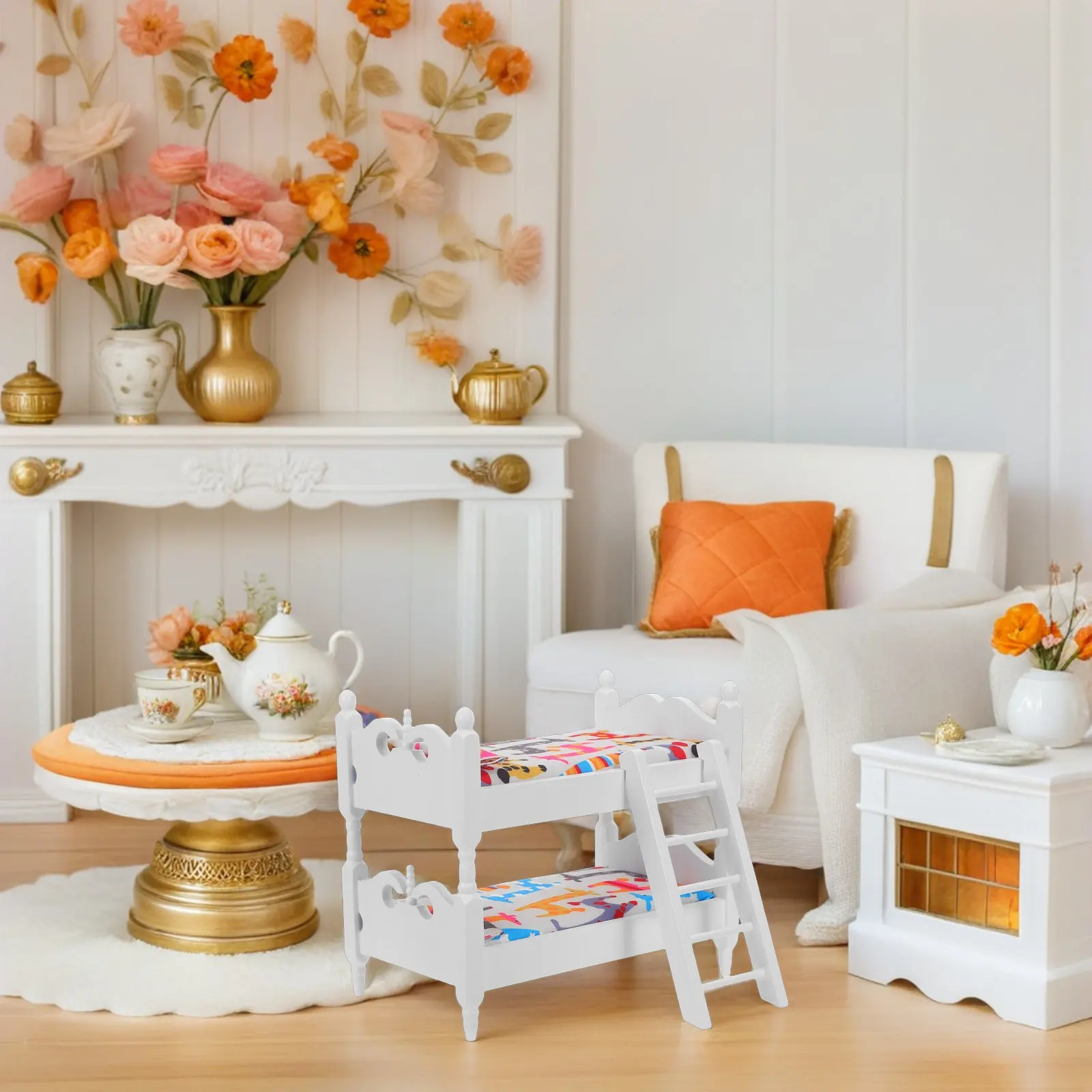 1Set Miniature Furniture Dollhouse Accessories Mini Wood Bunk Bed Decorative Double Bed Bedding Pillow Tiny Ladder Kids Bedroom
1Set Miniature Furniture Dollhouse Accessories Mini Wood Bunk Bed Decorative Double Bed Bedding Pillow Tiny Ladder Kids Bedroom