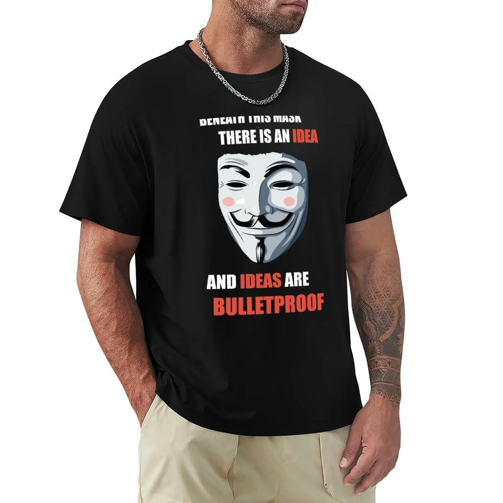 V For Vendetta T-Shirt Basic Regular Fit Casual T-Shirt
V For Vendetta T-Shirt Basic Regular Fit Casual T-Shirt