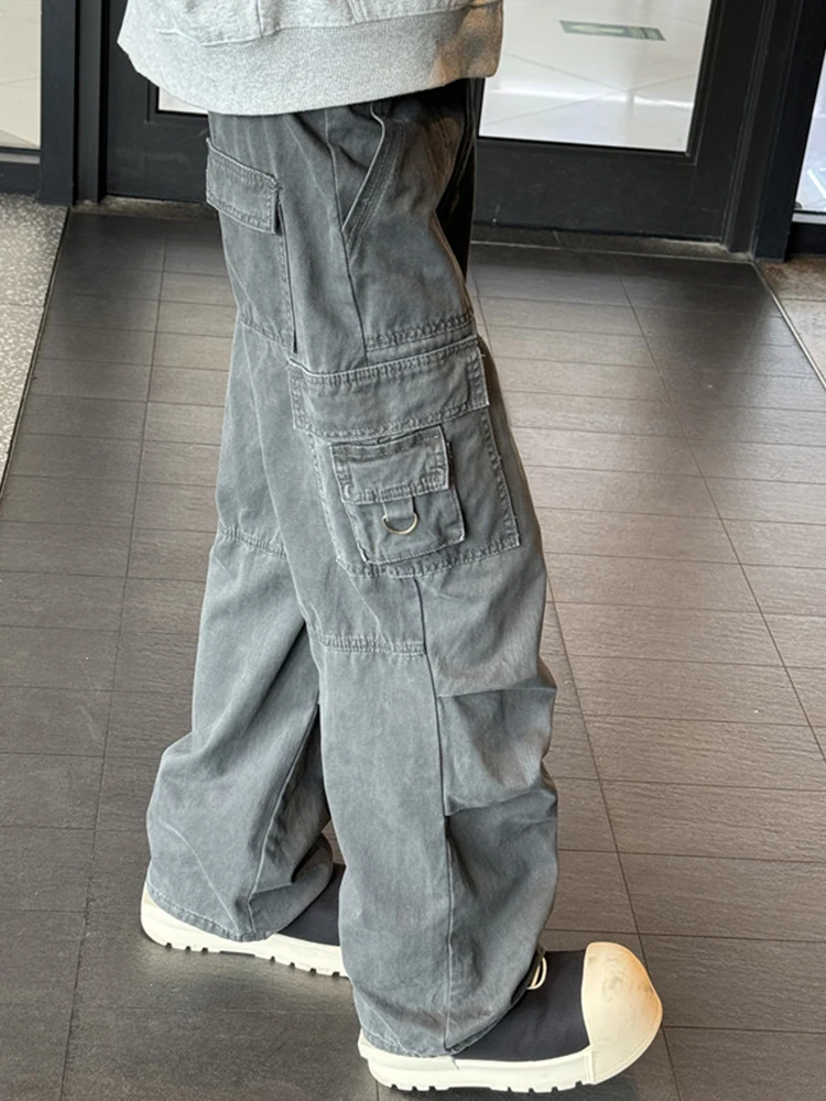 Retro American Washed Men's Work Pants Straight Leg Casual Trousers with Pockets Hip Hop Style Loose Fit Autumn Winter
Retro American Washed Men's Work Pants Straight Leg Casual Trousers with Pockets Hip Hop Style Loose Fit Autumn Winter
