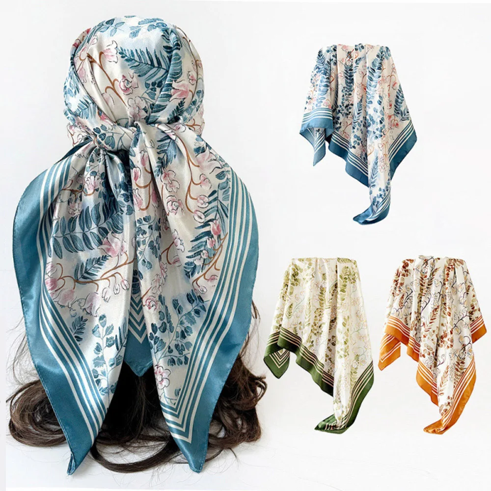 New Arrivals Scarves 90cm Large Square Scarf for Women Headscarf Spring and Summer Kerchief Printed Silk Scarf
New Arrivals Scarves 90cm Large Square Scarf for Women Headscarf Spring and Summer Kerchief Printed Silk Scarf