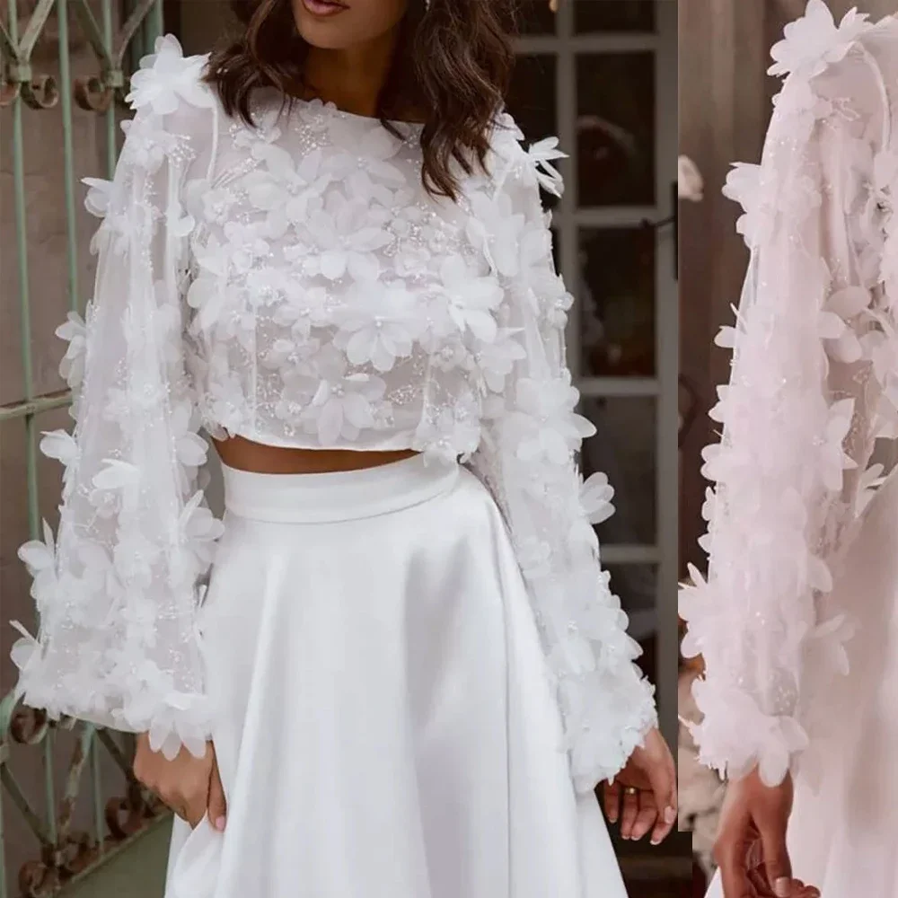 3D Flower Wedding Coat Long Sleeve Bridal Top Bridal Coat Scarf Bridal Jacket Tailor-
3D Flower Wedding Coat Long Sleeve Bridal Top Bridal Coat Scarf Bridal Jacket Tailor-