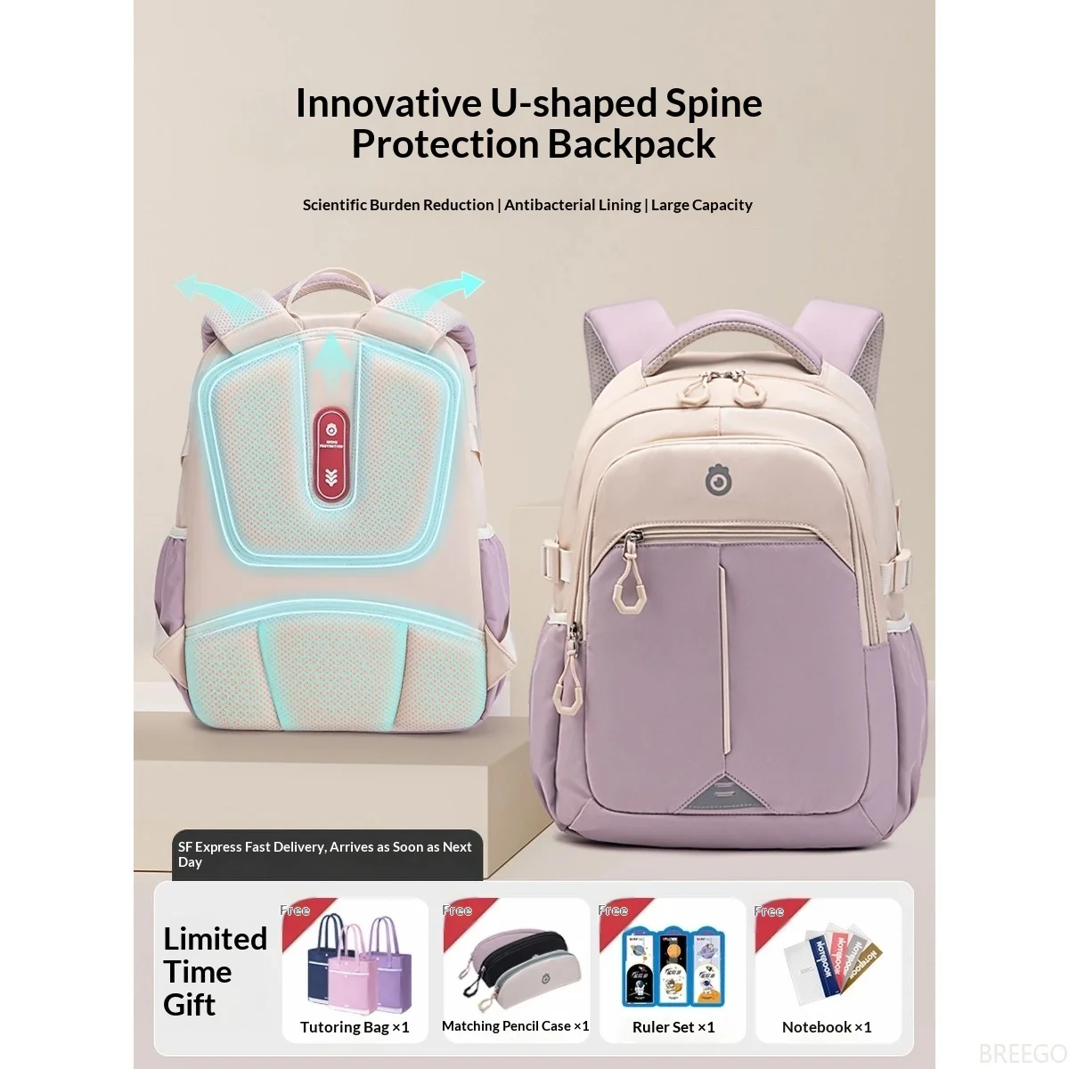 Kids School Backpack Spine Protection Ergonomic Lightweight Bookbag for Boys Girls Elementary Students Grades 3 6 Gift
Kids School Backpack Spine Protection Ergonomic Lightweight Bookbag for Boys Girls Elementary Students Grades 3 6 Gift