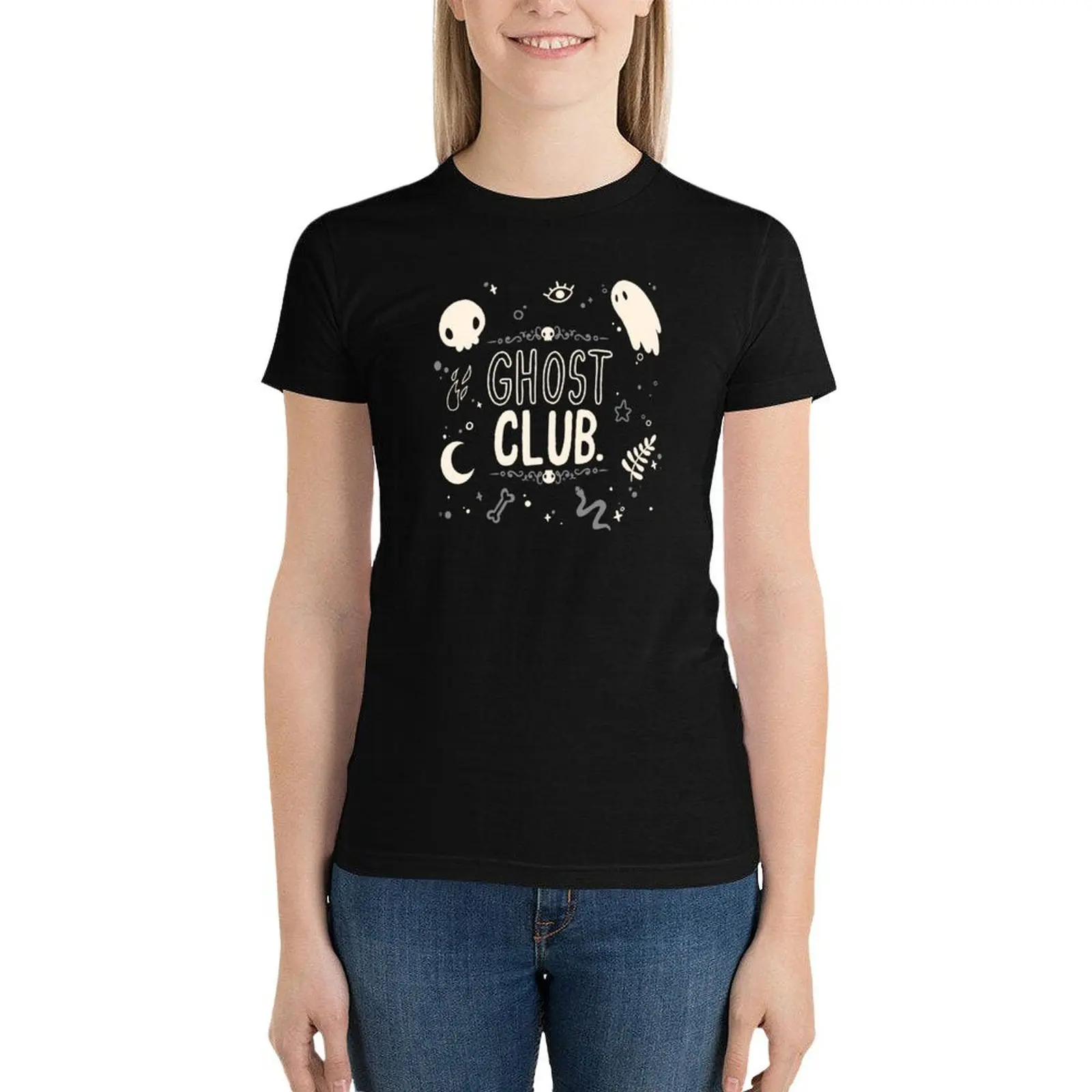 Ghost Club T-Shirt Aesthetic clothing oversized tees new edition t shirts for Women
Ghost Club T-Shirt Aesthetic clothing oversized tees new edition t shirts for Women