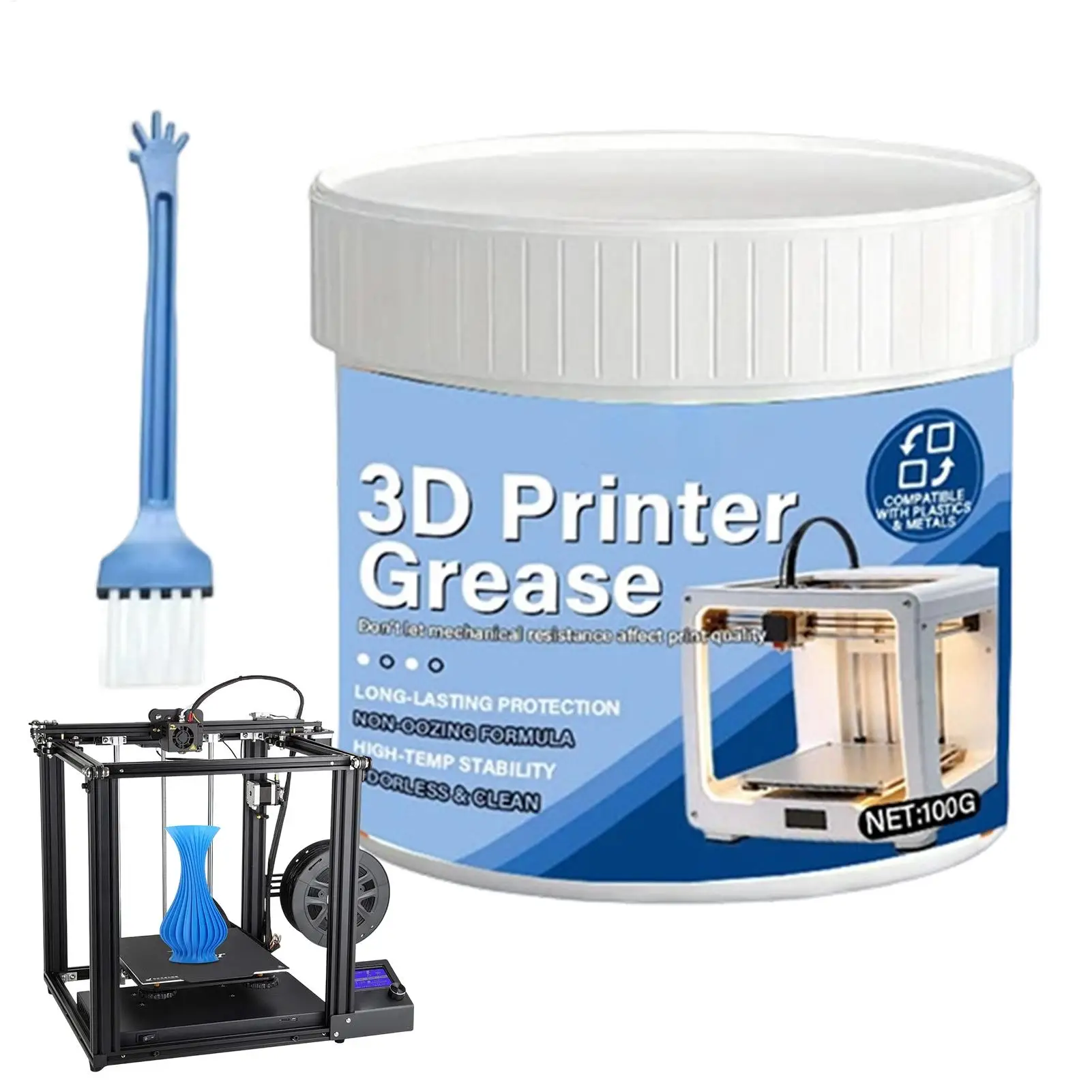 100g Gear Bearing Motor Lube 3D Printer Lubricant with Brush 3D Printer Oil protective coating for Linear Guide Rail Machine
100g Gear Bearing Motor Lube 3D Printer Lubricant with Brush 3D Printer Oil protective coating for Linear Guide Rail Machine
