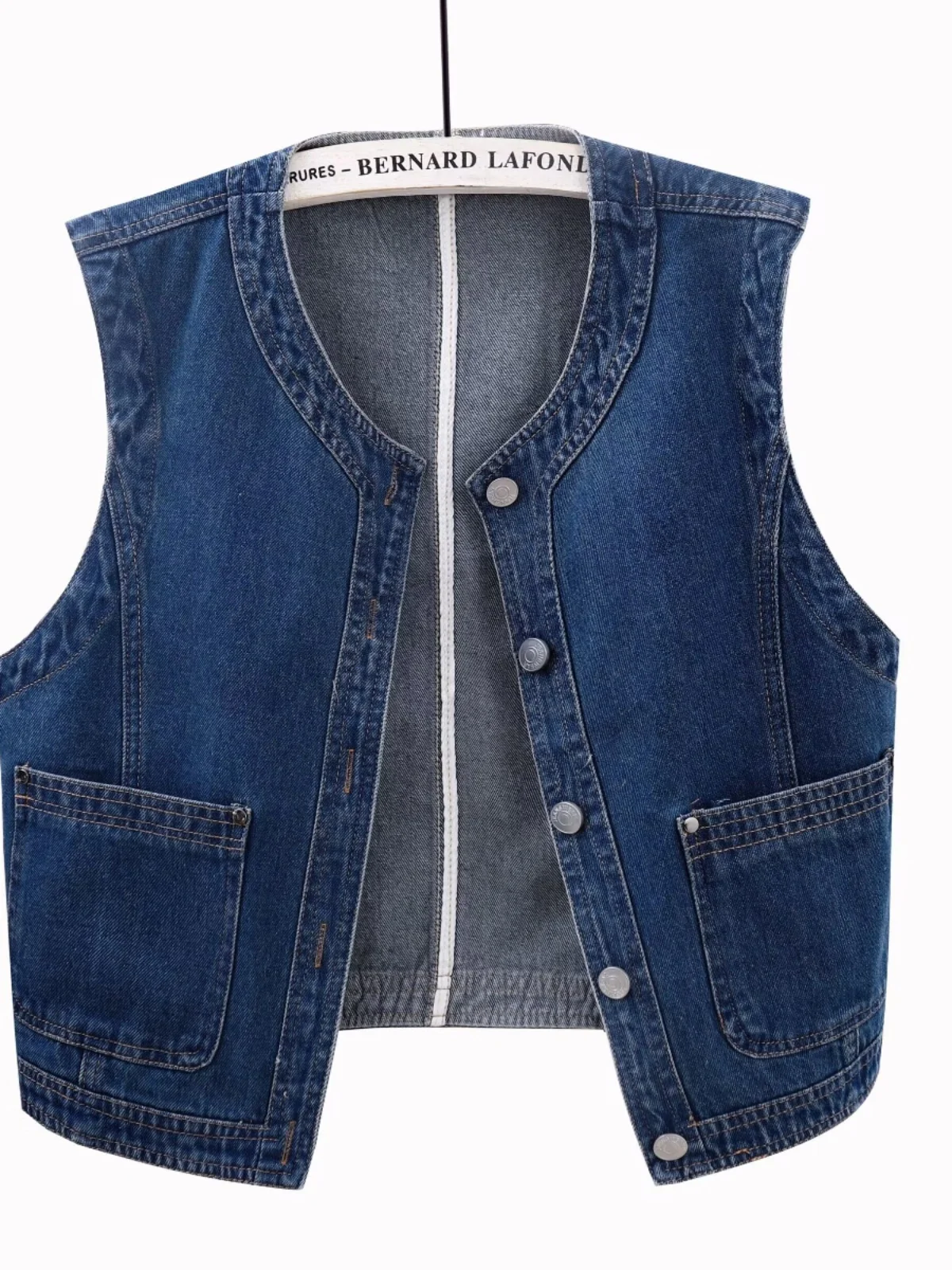 Повседневный круглый джинсовый жилет Ne, женский тюсет ort Svel, весенне-осенний открытый кардиган, верхняя одежда для отдыха Sli 
Повседневный круглый джинсовый жилет Ne, женский тюсет ort Svel, весенне-осенний открытый кардиган, верхняя одежда для отдыха Sli