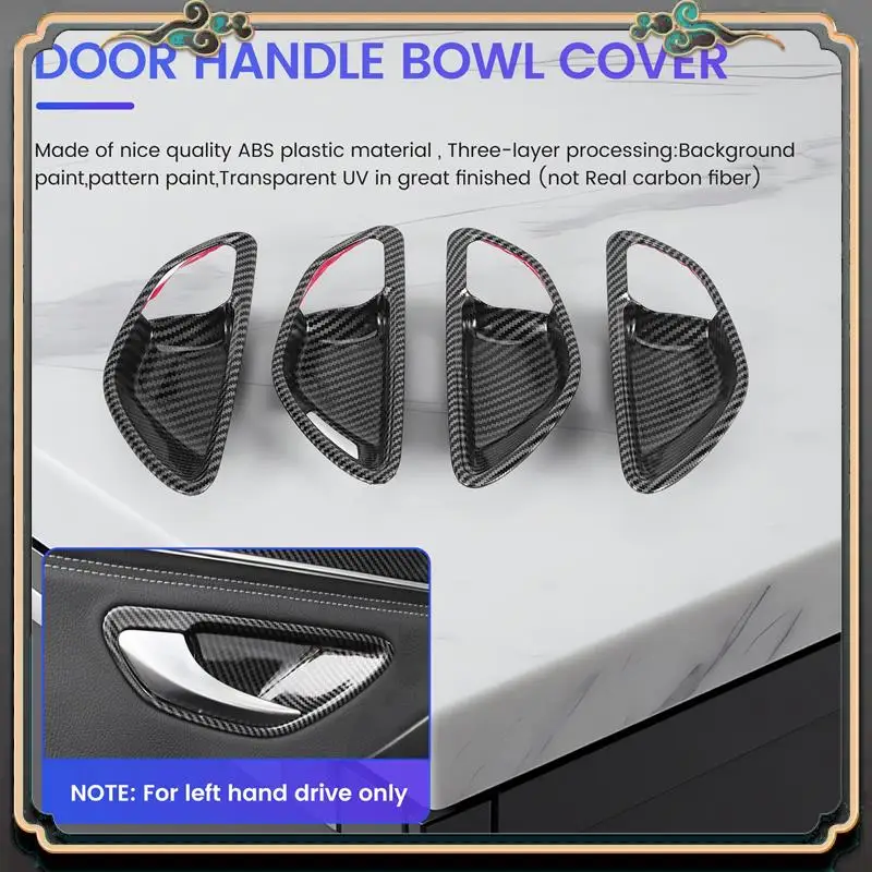 M45K-Carbon Fiber Car Door Handle Bowl Cover Trim For Mercedes Benz C E GLC Class W205 X253 GLC260L E3000L C200L 15-21 LHD
M45K-Carbon Fiber Car Door Handle Bowl Cover Trim For Mercedes Benz C E GLC Class W205 X253 GLC260L E3000L C200L 15-21 LHD