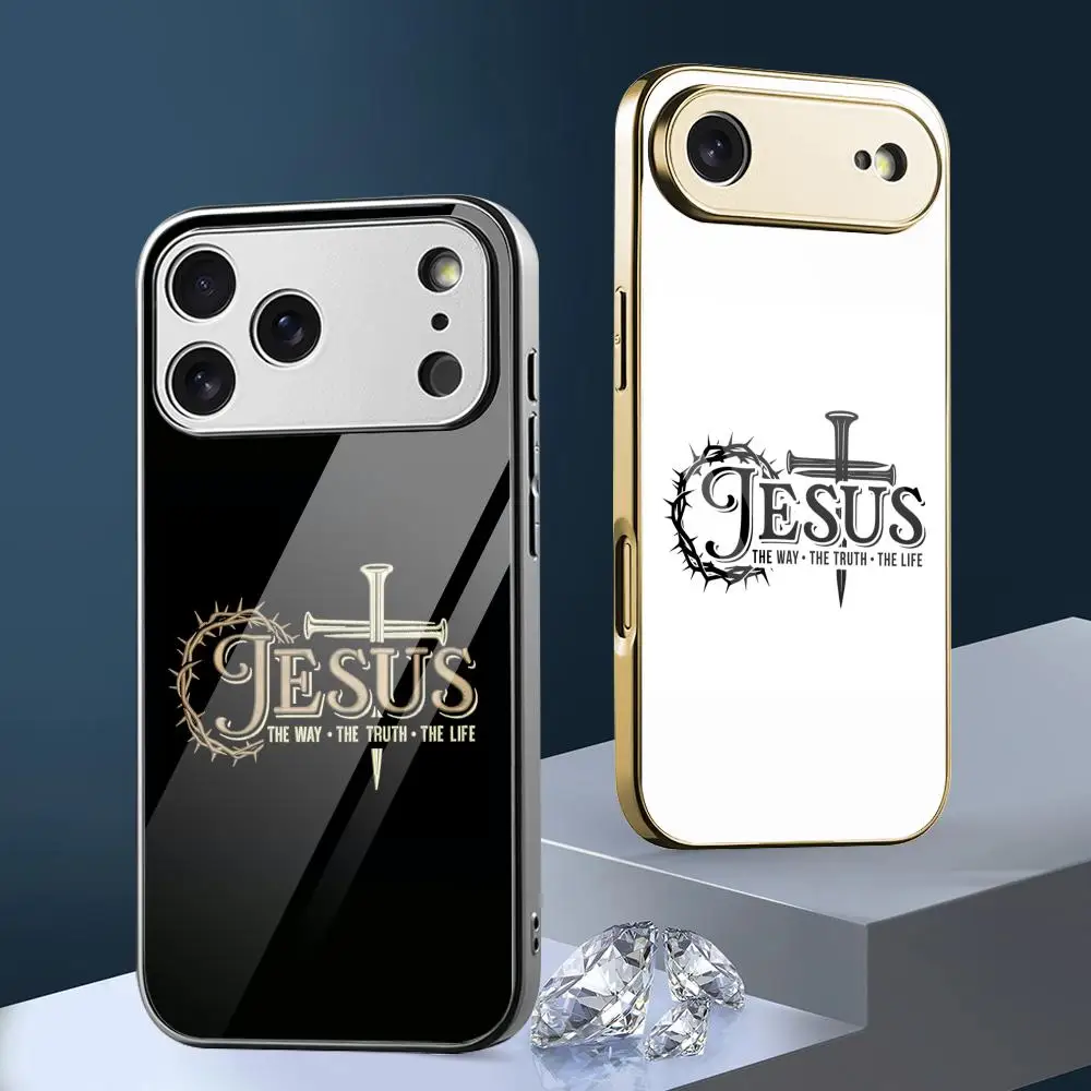 Christian Jesus The Way Truth Life Phone Case For iPhone 17 16 15 14 13 Pro Max Plus Electroplated Metal Case Glass Back Cover
Christian Jesus The Way Truth Life Phone Case For iPhone 17 16 15 14 13 Pro Max Plus Electroplated Metal Case Glass Back Cover
