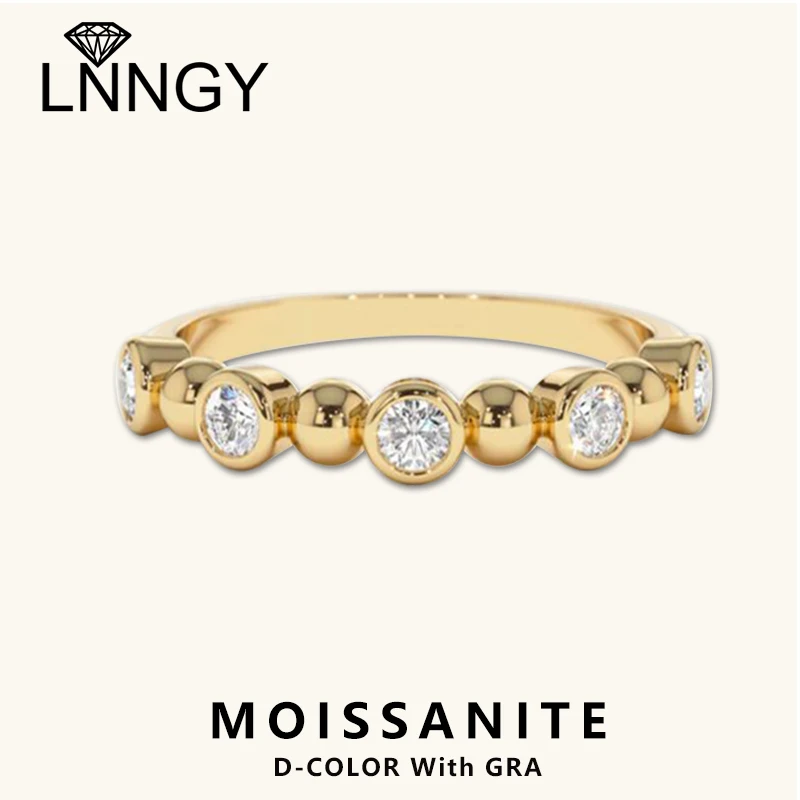 Lnngy Half Eternity Moissanite Ring With Certificate 925 Sterling Silver Bezel 5-Stone Rings For Women Unique Wedding Jewelry
Lnngy Half Eternity Moissanite Ring With Certificate 925 Sterling Silver Bezel 5-Stone Rings For Women Unique Wedding Jewelry