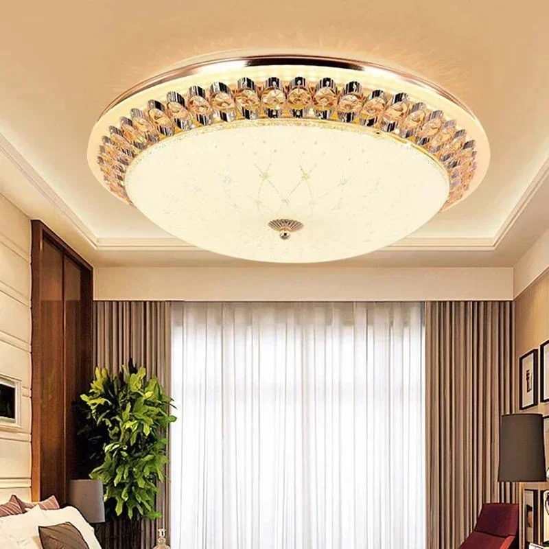 Modern LED Crystal Ceiling Light Golden Circular Lamp Rotunda for Living Room Aisle Corridor Kitchen
Modern LED Crystal Ceiling Light Golden Circular Lamp Rotunda for Living Room Aisle Corridor Kitchen