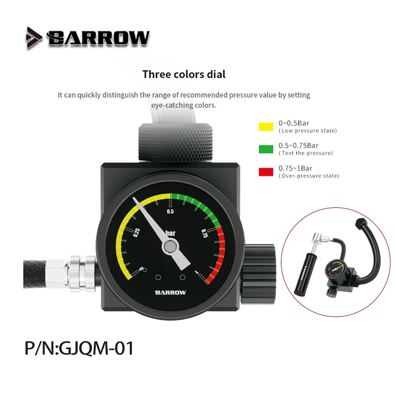 Barrow GJQM-01 DIY Компьютер с водяным охлаждением Водонепроницаемое герметичное уплотнение Моделирование давления воздуха Система проверки инструментов
Barrow GJQM-01 DIY Компьютер с водяным охлаждением Водонепроницаемое герметичное уплотнение Моделирование давления воздуха Система проверки инструментов