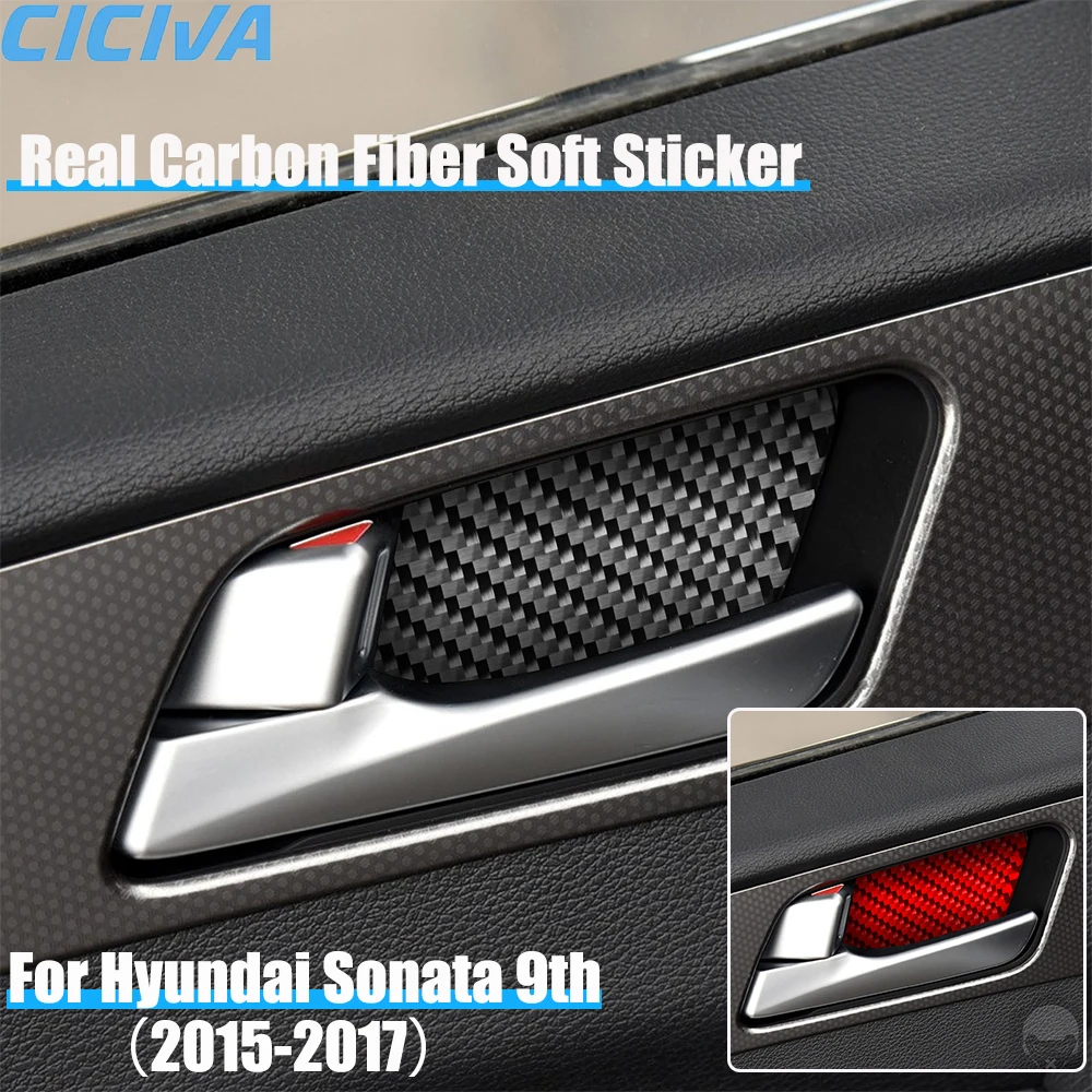 Real Carbon Fiber Car Accessories Door Handle Bowl Decorative Panel Cover Soft Sticker For Hyundai Sonata 9th LF 2015 2016 2017
Real Carbon Fiber Car Accessories Door Handle Bowl Decorative Panel Cover Soft Sticker For Hyundai Sonata 9th LF 2015 2016 2017