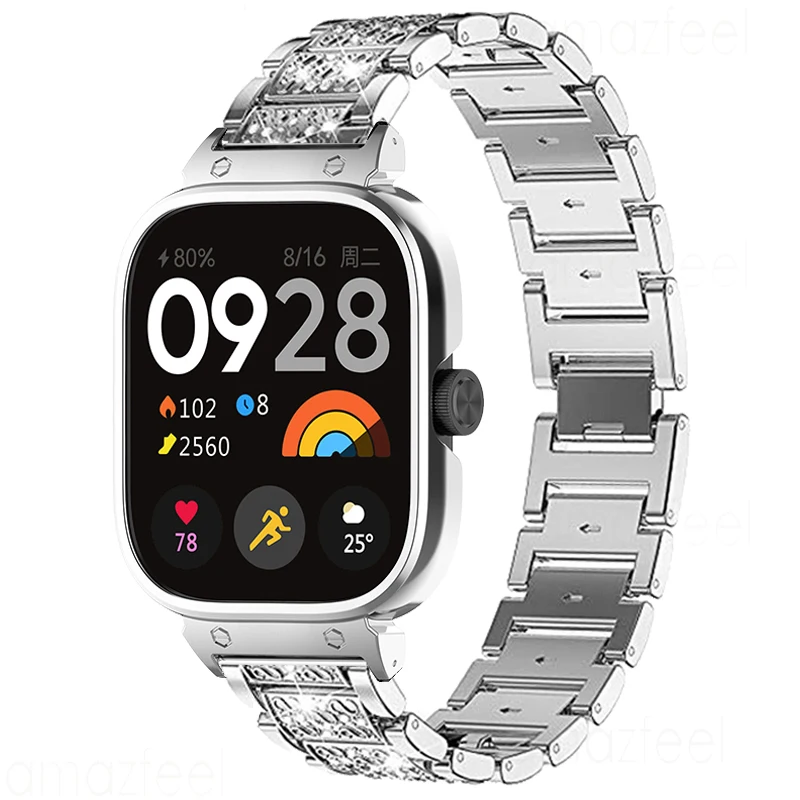 Металлический ремешок для умных часов Redmi Watch 4, защитный чехол для redmiwatch4, браслет из нержавеющей стали для Redmi Watch 4, Алмазный ремешок
Металлический ремешок для умных часов Redmi Watch 4, защитный чехол для redmiwatch4, браслет из нержавеющей стали для Redmi Watch 4, Алмазный ремешок