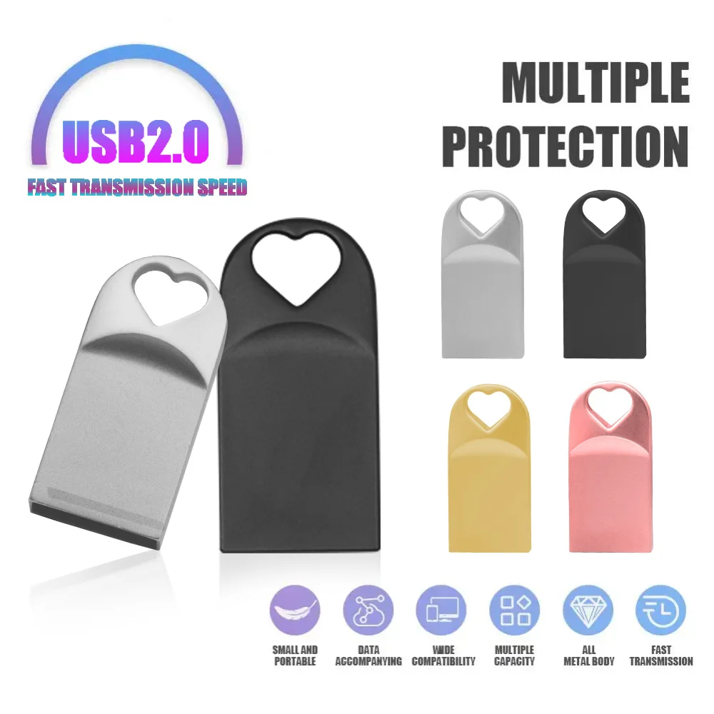 High Speed super mini Heart USB 2.0 Flash Drives 128GB 64GB Pendrive 32GB 16GB Usb Memory Stick 8GB Pen flash drive for Computer
High Speed super mini Heart USB 2.0 Flash Drives 128GB 64GB Pendrive 32GB 16GB Usb Memory Stick 8GB Pen flash drive for Computer