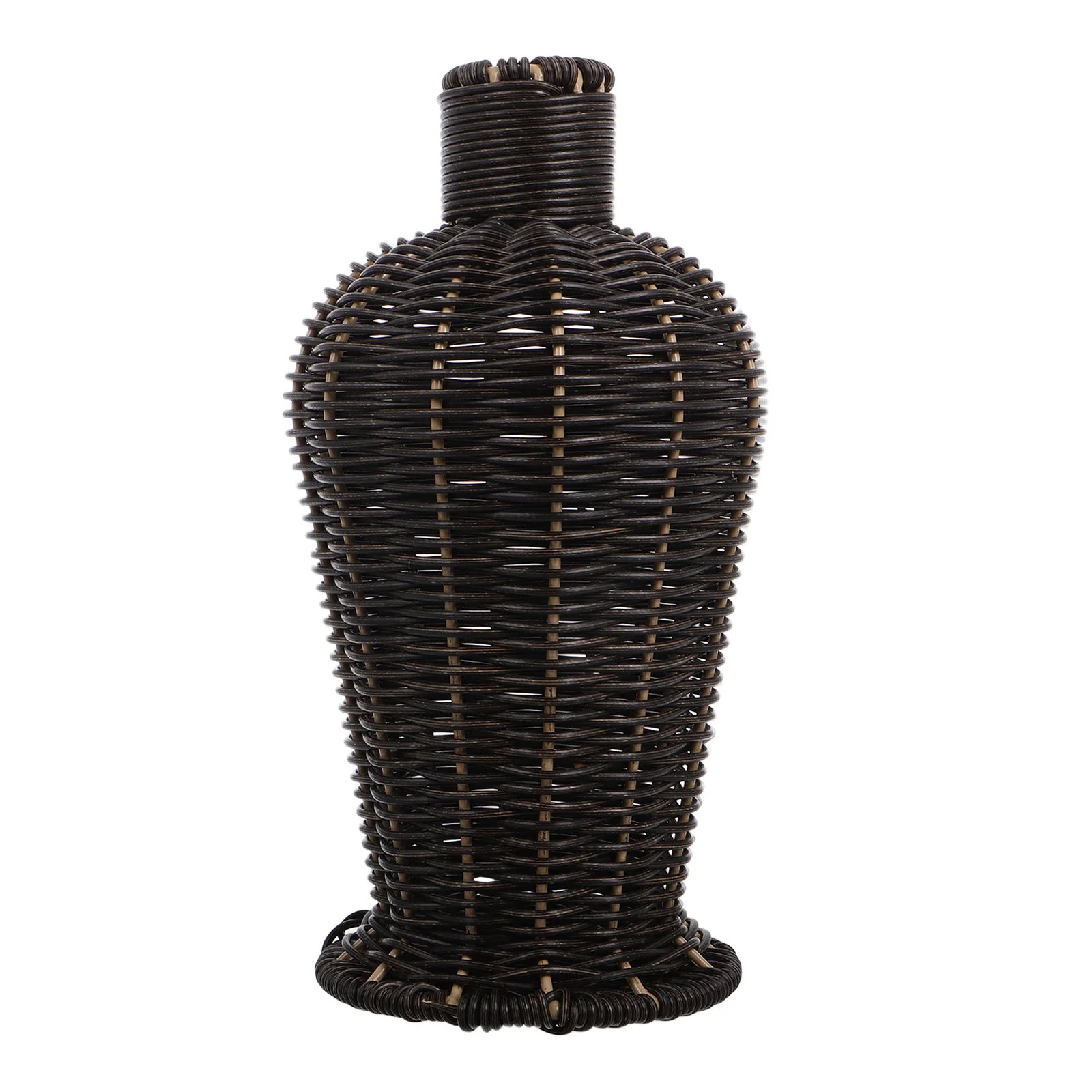 Plastic Black Wicker Flower Basket Vase Imitation Rattan Woven Plants Holder Rustic Decorative Dry Flower Holder for Living Room
Plastic Black Wicker Flower Basket Vase Imitation Rattan Woven Plants Holder Rustic Decorative Dry Flower Holder for Living Room