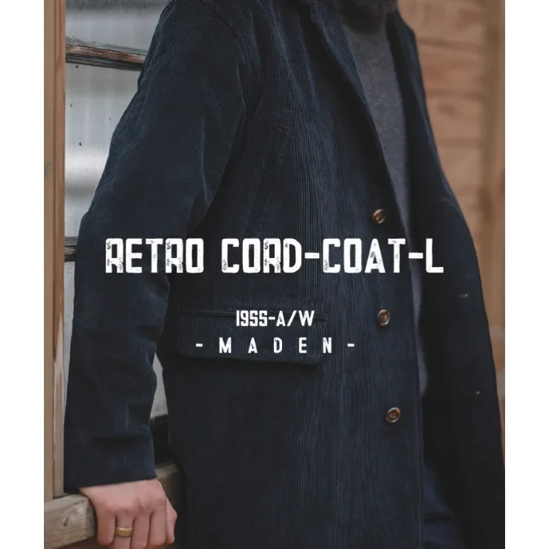 American Retro Vintage Corduroy Windbreaker Men's British Style Autumn And Winter Coat
American Retro Vintage Corduroy Windbreaker Men's British Style Autumn And Winter Coat