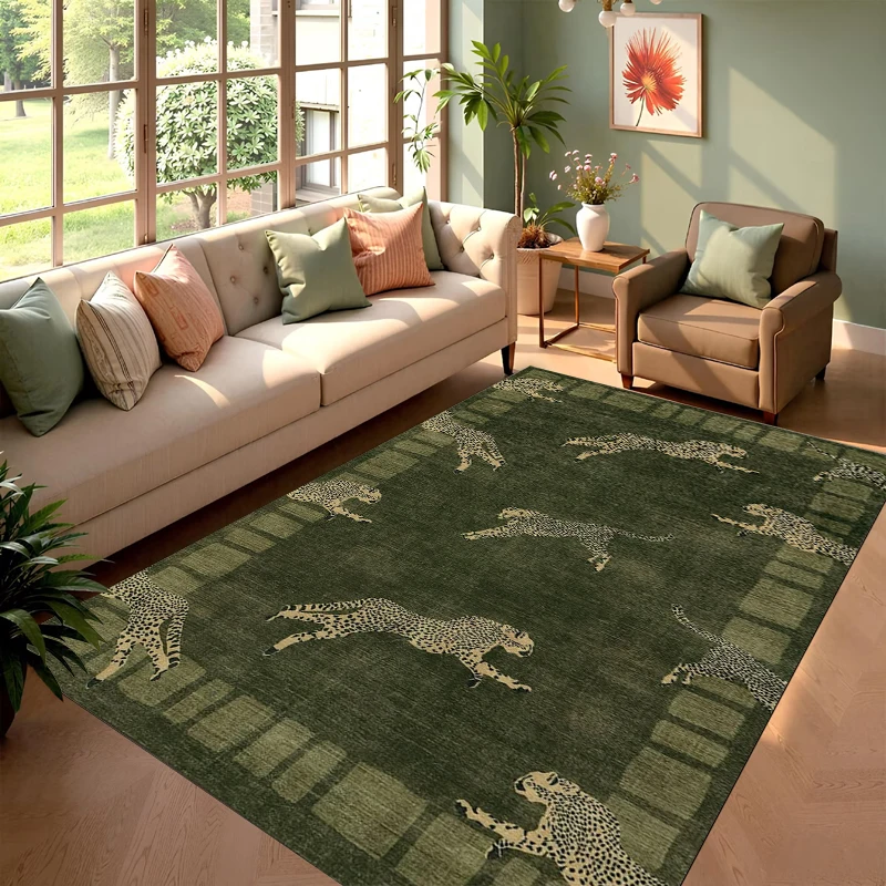 Vintage Green Leopard Area Rug Luxury Carpet Non Slip Washable Floor Mat Doormat Fashion Cheetah Print for Living Room Bedroom
Vintage Green Leopard Area Rug Luxury Carpet Non Slip Washable Floor Mat Doormat Fashion Cheetah Print for Living Room Bedroom