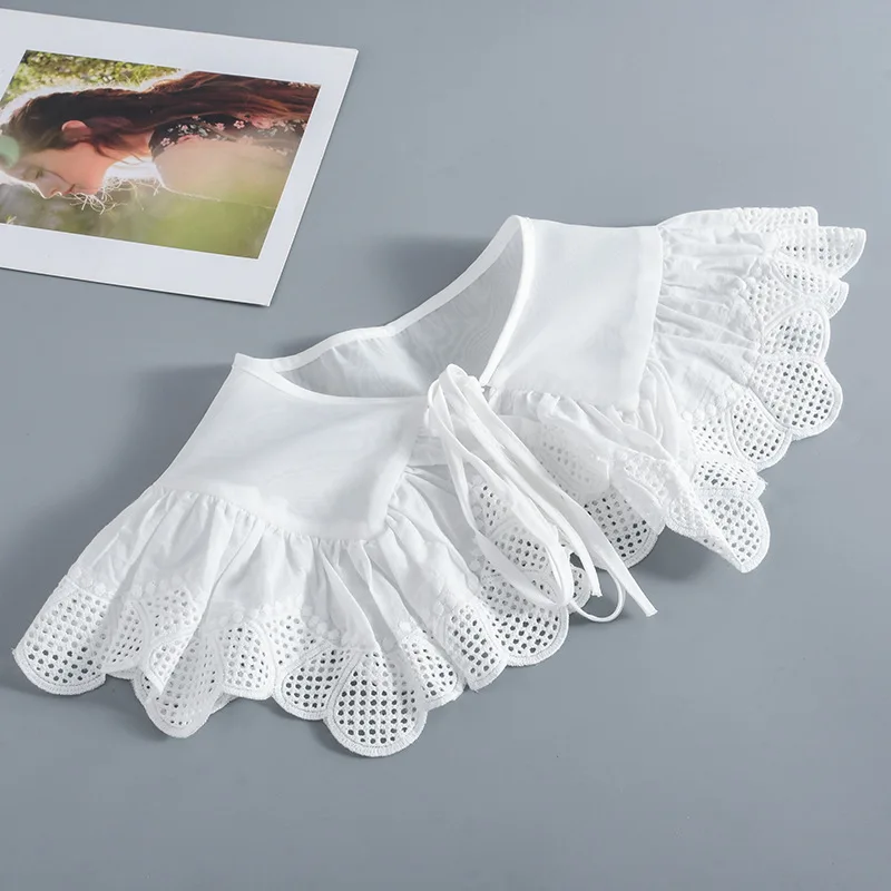 Ruffles Lace Fake Collar for Women Lapel Shirt Detachable Collar Shawl Small Scarf Removable Shoulder Wraps False Collar
Ruffles Lace Fake Collar for Women Lapel Shirt Detachable Collar Shawl Small Scarf Removable Shoulder Wraps False Collar