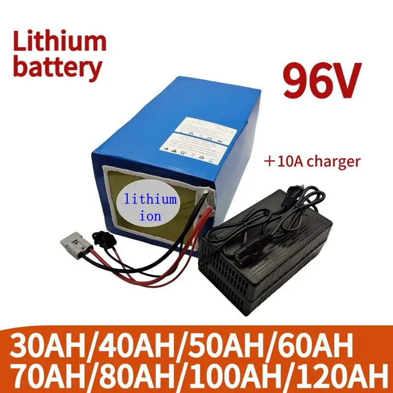 96v 60ah 80Ah 100Ah 30Ah 40Ah lithium ion battery li ion 26S BMS for 5000w motor robot scooter motorcycle AGV + 10A Charger.
96v 60ah 80Ah 100Ah 30Ah 40Ah lithium ion battery li ion 26S BMS for 5000w motor robot scooter motorcycle AGV + 10A Charger.