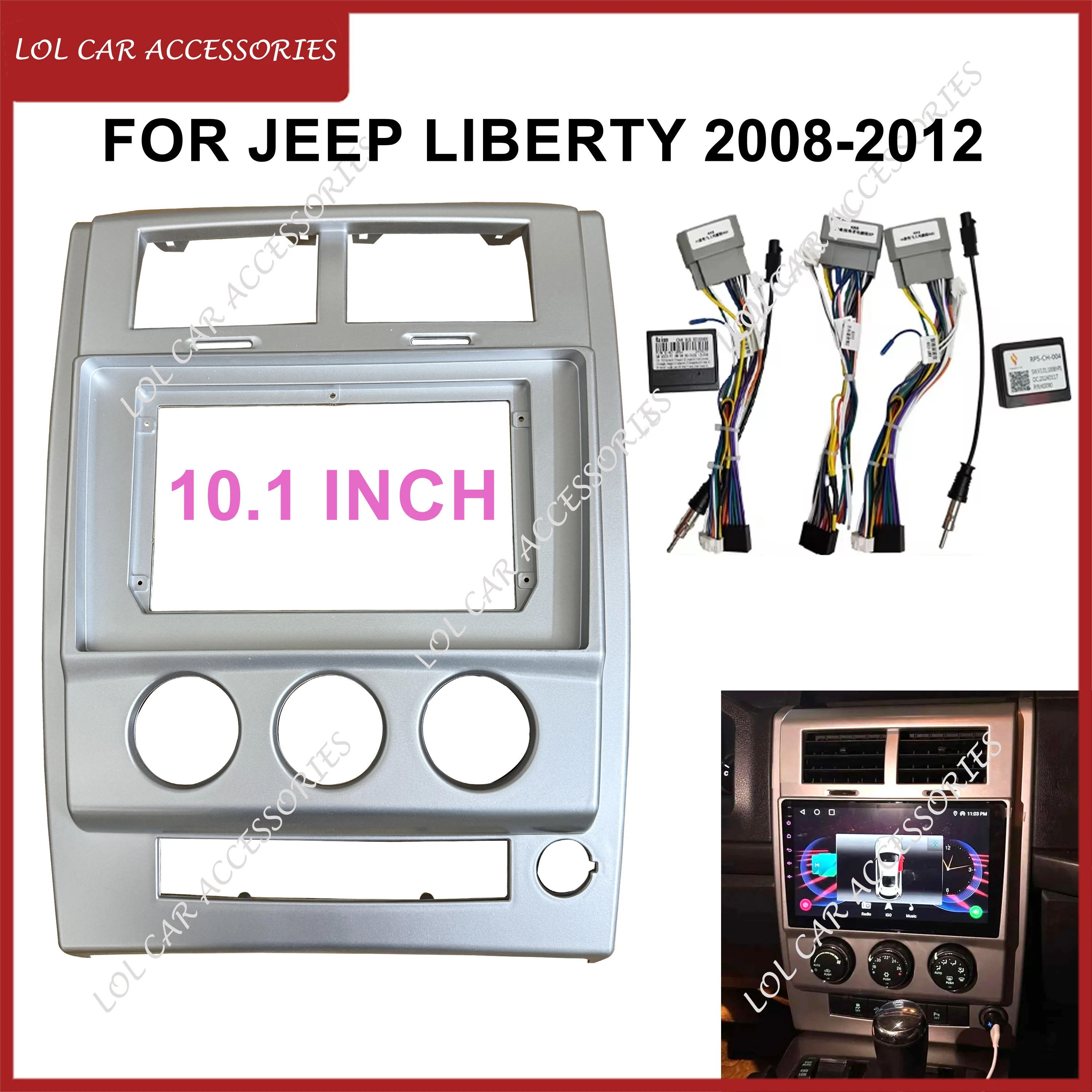 10.1 Inch For JEEP LIBERTY 2008-2012 Car Radio Stereo GPS MP5 Android Player 2 Din Head Unit Fascias Dash Frame Install
10.1 Inch For JEEP LIBERTY 2008-2012 Car Radio Stereo GPS MP5 Android Player 2 Din Head Unit Fascias Dash Frame Install