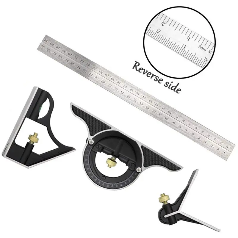 KSOL Stainless Steel Mobile Combination Angle Ruler Angle Ruler Carpentry 90 Degrees 45 Degrees Angle Ruler Right Angle Ruler
KSOL Stainless Steel Mobile Combination Angle Ruler Angle Ruler Carpentry 90 Degrees 45 Degrees Angle Ruler Right Angle Ruler