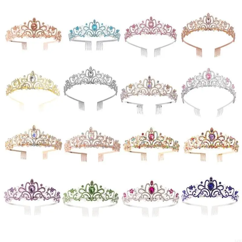 L5YC Elegant Crystal Tiaras Crowns for Weddings Prom Birthday Parties Baroque Headbands with Rhinestones for Formal Occasion
L5YC Elegant Crystal Tiaras Crowns for Weddings Prom Birthday Parties Baroque Headbands with Rhinestones for Formal Occasion